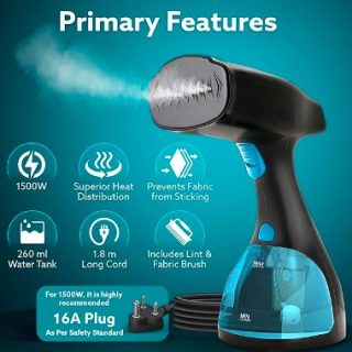AGARO Signify Handheld Garment Steamer, Wrinkle Remover, Iron, Fast Heat