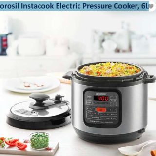 Borosil Instacook Electric Pressure Cooker, 6L
