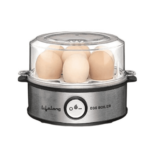 Lifelong LLEB05 Egg Boiler 360-Watt (Transparent and Silver Grey)