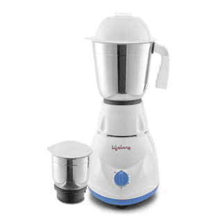 Lifelong LLMG93A Regal 500 W Mixer Grinder (White, Blue, 2 Jars)