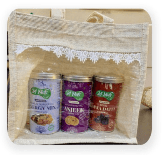 Premium Nut Medley in a Sustainable Jute Bag