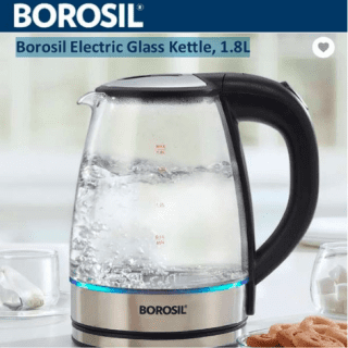 Borosil Electric Glass Kettle, 1.8L
