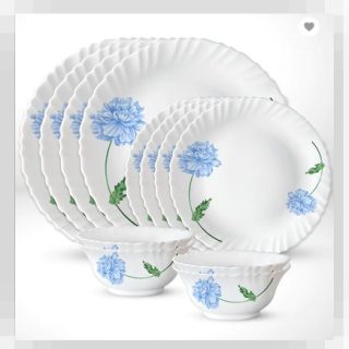 Borosil Blue Mist Dinner Set (Silk)