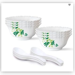Larah by Borosil Fern Soup Bowl Set of 6