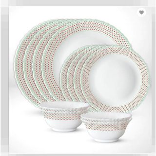 Larah by Borosil Waltz Fluted Dinner Set