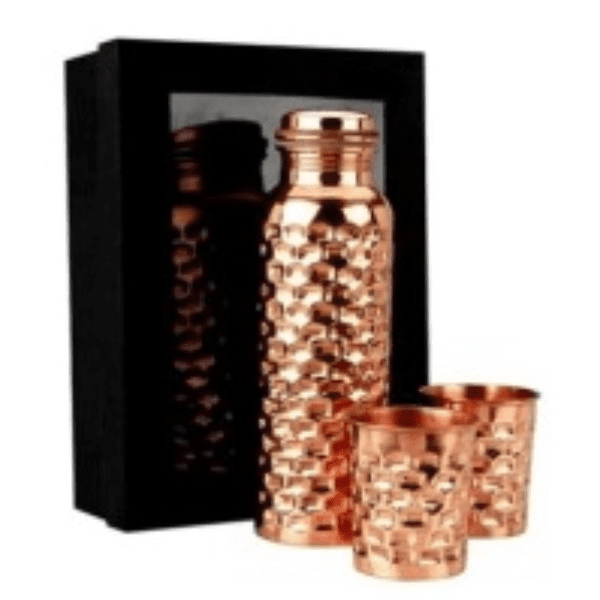 Copper Bottle with 2 Glasses Gift Set: A Stylish and Functional Gift