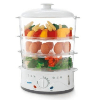 Glen Electric Steam Cooker 3052 (White, 900 Watts)