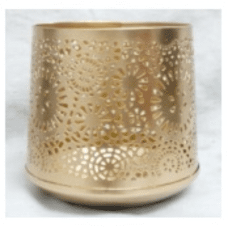 Etching votive candle holder 6 inches