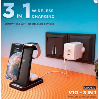 LAPCARE VIO [3-in-1] 15W Wireless Charging Stand