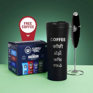 Travel Mug + Frother + Free Coffee
