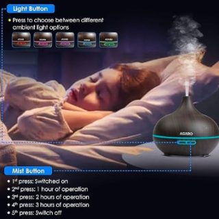 AGARO VIBE 500 ml Adult/Baby Humidifier for Home, Bedroom & Office