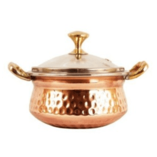 Serving Copper Handi with Copper Glass Lid: A Stylish and Functional Choice