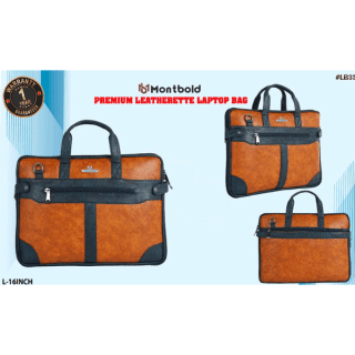 Montbold Premium Leatherette Laptop Bag