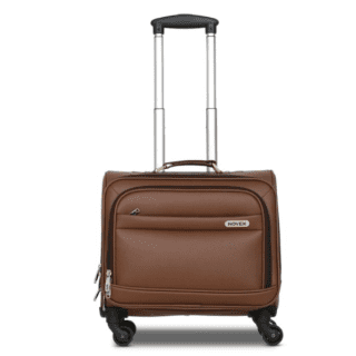 NOVEX PU Brown Overnighter Laptop Trolley Bag