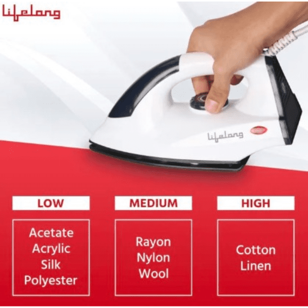 Lifelong 1000 Watts Dry Iron