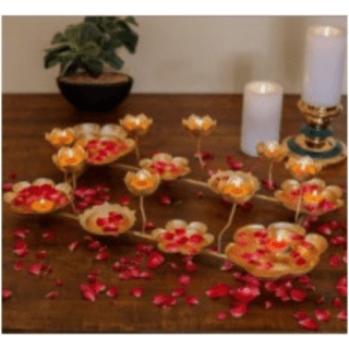 Combined Flowers Table Top Wall Art in Iron: A Nature-Inspired Piece