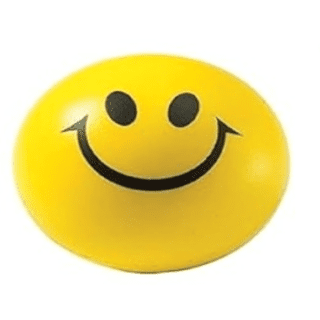 Smiley Face Stress Reliever Soft Ball - Yellow Emoji Squeeze Balls