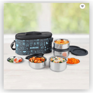 Borosil Carryfresh Lunchbox, Set of 4