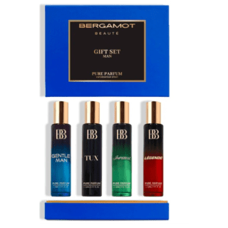 Bergamot Pure Perfume Gift Set for Men, 15ml x 4