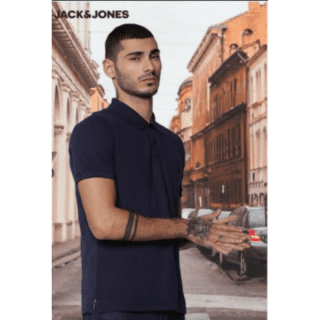 JACK&JONES PLAIN POLO- (NAVY BLUE)