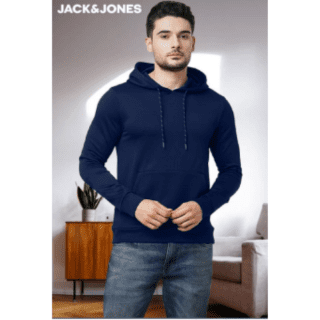 JACK&JONES ASGER HOODIE- (NAVY BLUE)