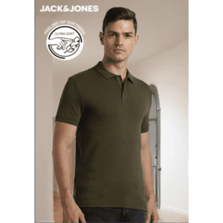 JACK&JONES INTERLOCK POLO- (OLIVE)