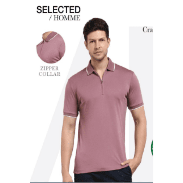 SELECTED HOMME- SLT FIGO ZIP STYLE- (WISTFUL PINK)