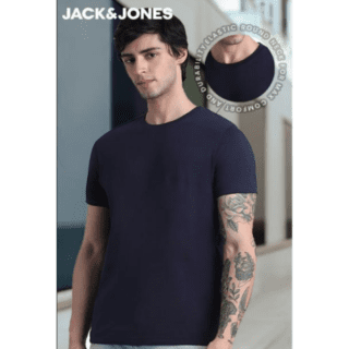 JACK&JONES JOREN ROUND NECK- (NAVY BLUE)
