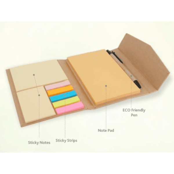 B6 3 flap Magnetic Flap, Stickon Notepad with pen