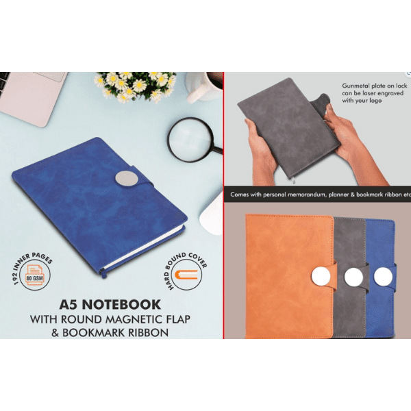 A5 Notebook With magnetic Flap