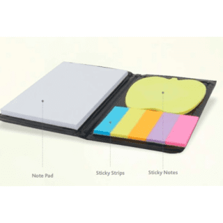 PU leather Stylish notepad with Sticky pads & Notes