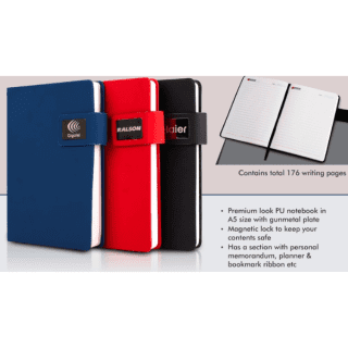 A5 Magnetic Notebook with Metal Branding