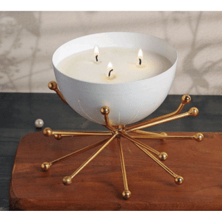 Urli Scented Candle with Decorative Brass Stand