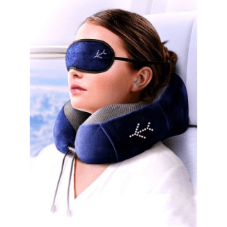 Neck Pillow and Eye Mask with Memory Foam