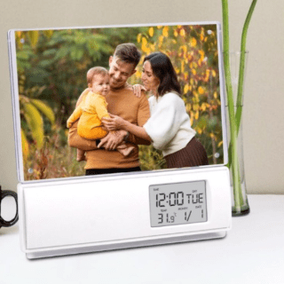 Frame with Digital Clock & Temperature