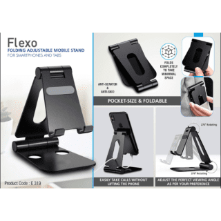 Flexo: Folding Metal Mobile Stand for Smartphones and Tabs