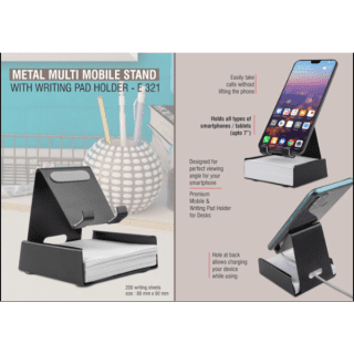 Metal Mobile stand with Writing pad holder