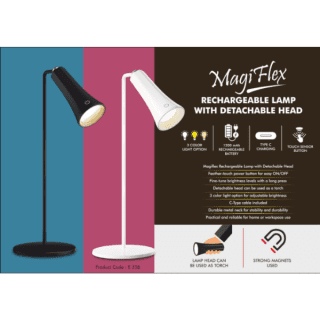 MagiFlex: Rechargeable Lamp with Detachable Head
