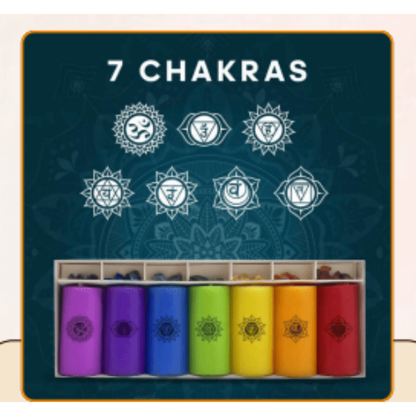 7 Chakras Pillar Candle