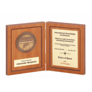 Wooden Book Shaped Memento