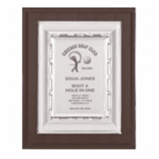 Wooden Memento with Plate