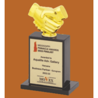 Shake Hand Crystal Trophy