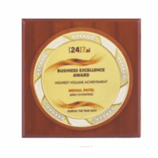 Wooden Memento with Golden Circular Plate