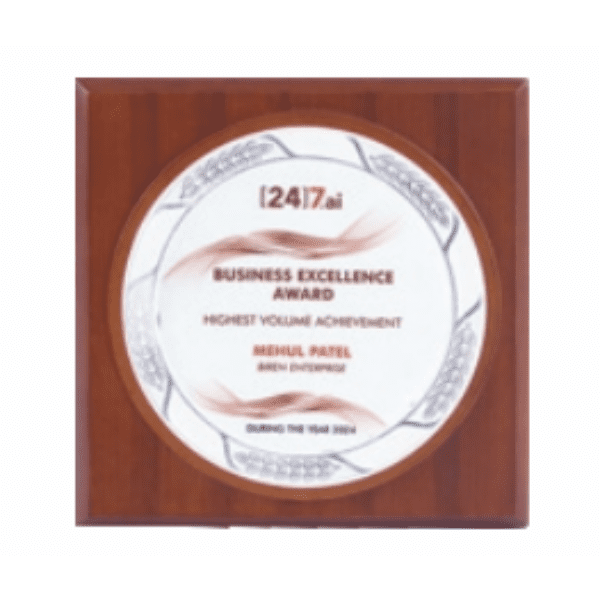 Wooden Memento with Silver Circular Plate