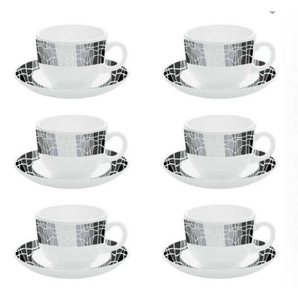 Larah by Borosil Sitara Cup and Saucers Set