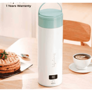 Lifelong 2-in-1 Portable Electric Kettle & Bottle for Travel - 400ml Digital Display & Touch | 4 Temperature Settings | 304 Stainless Steel