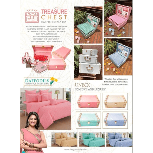 Swayam - Treasure Chest Daffodil Bedding Combo