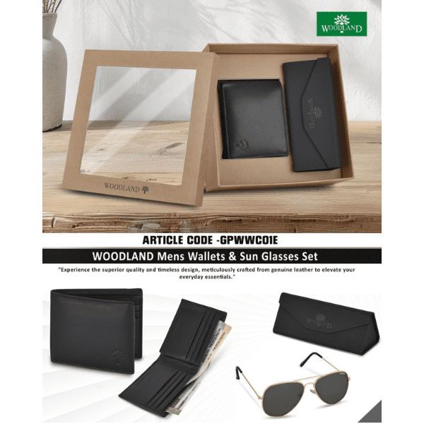 WOODLAND MEN'S WALLET AND SUNGLASSES SET