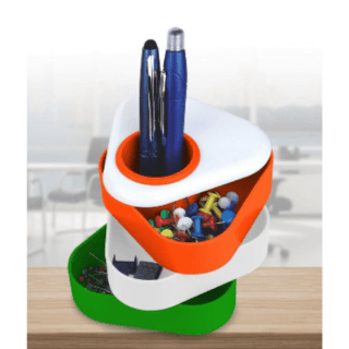 TABLE TRIANGLE PEN STAND WITH SLIDING DRAWERS