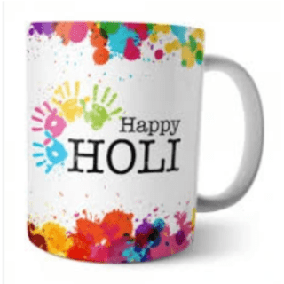 Customised Ceramic Mug with Holi Wishes